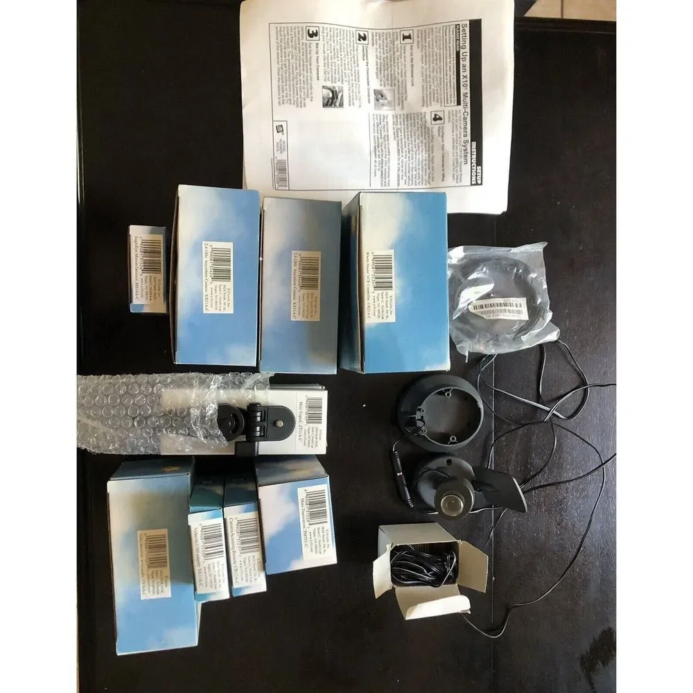 X10 Color Multi-Camera System W/ 3 Cameras, Motion Detector,‎ Transceiver & More